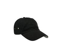Atlantis Action 6 Panel Chino Baseball Cap - Black - OS