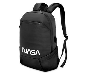 ATLANTIS BackPack The Moon Project NASA Worm Sac à dos pour ordinateur portable 15,6" Port USB pour batterie externe Compartiment ultra-compact 25 l Double poche de rangement