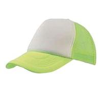 Atlantis - Casquette style trucker RAPPER - Mixte (Taille unique) (Jaune fluo / blanc) - UTAB207 Jaune Fluo / Blanc, Jaune fluo / blanc