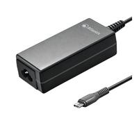 Atlantis Chargeur USB-C 65W pour Notebook, GaN mini, PD65G-M2 | Bloc d'alimentation 65 W pour ordinateur portable USB-C PD ; 187 g ; câble USB-C intégré de 170 cm et réseau Schuko 80 cm