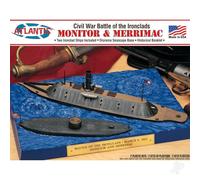 Atlantis Kit de maquette en plastique avec moniteur et Merrimack Civil War
