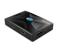 Atlantis KVM HDMI Switch USB Deviateur KVM HDMI (Tastier, Souris, VGA) à 2 Ports Entrée/Sortie HDMI Prise en Charge de la Souris et du Clavier USB Interrupteur pour Changement de contrôle 3840 x