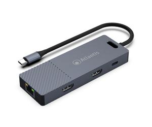 Atlantis Land A04-TC_DK48 station d'accueil Avec fil USB 3.2 Gen 1 (3.1 Gen 1) Type-C Gris