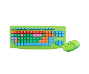 Atlantis Land E13-K606-IT clavier Souris incluse Maison USB QWERTY Italien Vert