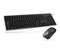 Atlantis Land Keyboard combo Kit clavier Souris incluse USB QWERTY Noir Noir G