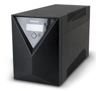 Atlantis A03-S2001 Alimentation sans Interruption (onduleur) à Onde Pseudo-sinusoïdale 2200VA 1320W,écran LCD,Port USB, 5 Prises (3xIEC,2xSchuko)+câble alim, 2xbatt 12V-9Ah, Ventilateur tachymétrique