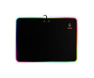 Atlantis Land P002-GP35-LED tapis de souris Tapis de souris de jeu Noir