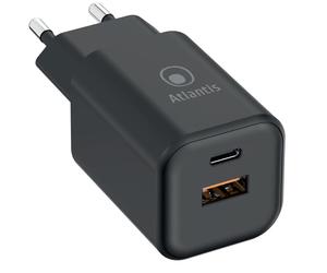 Atlantis Land P008-PD65GN-2U chargeur d'appareils mobiles Universel Noir Secteur Charge rapide Intérieure