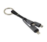 Atlantis Land P019-RC-MLMM câble USB Micro-USB B Micro-USB B/Lightning Noir, Gris