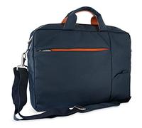 Atlantis Laptop Bag 15.6" inch bandoulière modèle S410, Rembourrage Interne, Compartiment pour Documents, Poche externe pour Accessoires, Sangle de Fixation pour trolley. Bandoulière, Couleur Bleue.