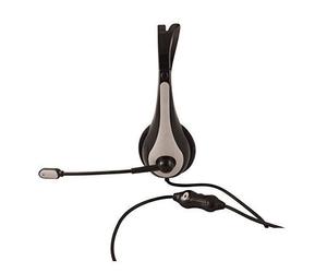 Atlantis Linea Premium Aura - Micro-casque - sur-oreille - filaire - jack 3,5mm - noir/gris