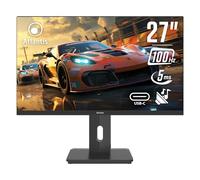 Atlantis Moniteur 27 pouces avec station d'accueil, écran 27" IPS 100Hz, Full HD 1920x1080, HDMI, USB-C, LAN Gigabit, 2xUSB 3.0, multimédia, sortie audio, inclin, 5ms, contraste 1000:1, câble HDMI 1,5