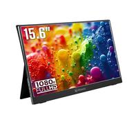 Atlantis Moniteur Portable 16 Pouces, 1080P Full HD 1920 x 1080, HDMI/Type_C, Haut-Parleur 2 x 1 W, Smart Cover, écran IPS, pour Ordinateur Portable/Ordinateur Portable/Console/commutateur/Angle