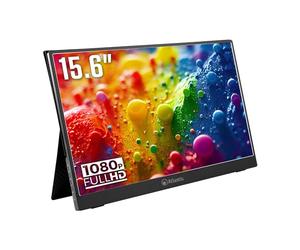 Atlantis Moniteur Portable 16 Pouces, 1080P Full HD 1920 x 1080, HDMI/Type_C, Haut-Parleur 2 x 1 W, Smart Cover, écran IPS, pour Ordinateur Portable/Ordinateur Portable/Console/commutateur/Angle