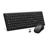 Atlantis Land Kit sans fil P013-AX280G+M : QWERTY italien, souris optique 3 boutons, USB nano, noir