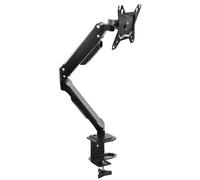 Atlantis P022-D306ASN Bras à gaz pour Moniteur pour PC Simple de 13" à 32", Max 8Kg. Hauteur réglable, articulé. Inclinaison +/- 45°, Pivot +/- 180°, Rotation 360° et Rotation 180°. Vesa 75/100.