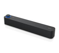 ATLANTIS Soundbar PC 20 W, Boîtier PC, Jack 3,5 mm + Bluetooth 5.3 pour Smartphone, FireTV, Tourne-disque, Batt. 2400 mhA, Radio FM, Haut-parleur PC, portable, TV, Smartphone Dim 420 x 60 x 74 mm Noir