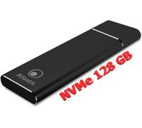 Atlantis SSD externe portable M.2 NVME de 128 Go. Type_C USB-3.1, PCI Express Aluminium Satiné NOIR