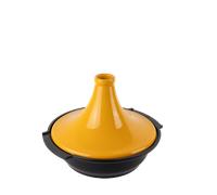 PEUGEOT - Plat à Tajine en Céramique - 30 cm - Compatible Tous Feux y compris Induction - Fabrication Française - Jaune Safran