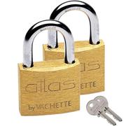 Atlas 40mm Brass Key Padlock-1320mn40/Sc-Anti Tensile Strength,Indoor & Outdoor Use,2 Keys Included