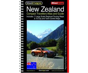 Atlas compact format A5 - Nouvelle-Zélande, reliure à spirales | Kiwi Maps