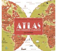 Atlas Des Grands Curieux - Le Coffret Avec 1 Atlas, 1 Planisphère Géant, 47 Stickers, 30 Cartes Quiz