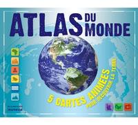 Atlas du Monde 5 cartes animées pour découvrir la terre - Collectif - La Martiniere Jeunesse - cartonné - Document jeunesse
