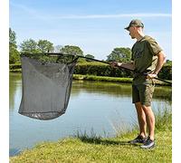 ATLAS Épuisette 107 cm - Filet de Pêche de la Carpe en 2 Parties | Manche en Carbone | Robuste | Accessoires de Pêche à la Carpe