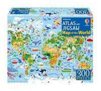 Atlas et carte du monde en puzzle