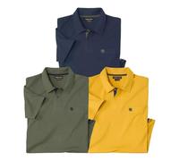 ATLAS FOR MEN 3X Polo Manches Courtes M-5XL