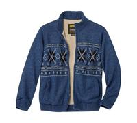 ATLAS FOR MEN - Blouson Tricot Jacquard Doublé Polaire - M