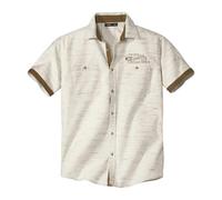 ATLAS FOR MEN Chemise Manches Courtes Homme - Chemise d'été - Disponible en Grandes Tailles du M au 5XL
