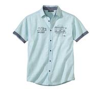 ATLAS FOR MEN Chemise Manches Courtes Homme - Chemise d'été - Disponible en Grandes Tailles du M au 5XL