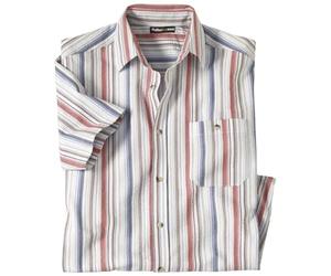 ATLAS FOR MEN Chemise Manches Courtes Homme - Chemise d'été - Disponible en Grandes Tailles du M au 5XL