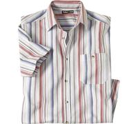 Atlas For Men - Chemise pour homme - Été AF256 (L) (Blanc/Rouge/Bleu/Brun)