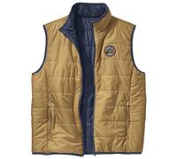 ATLAS FOR MEN - Doudoune Réversible 2-en-1 - Idéale Activités Plein Air - Doudoune Homme Déperlante - Disponible en Taille L - Marine, Ocre