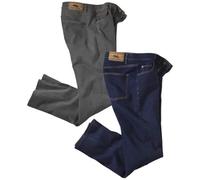 ATLAS FOR MEN - Lot de 2 Jeans Regular Stretch Confort - 46