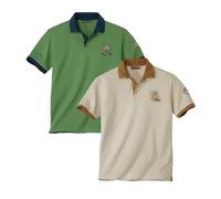 ATLAS FOR MEN - Lot de 2 Polos - Manches Courtes - Confort et Style - Disponible en Grandes Tailles du M au 5XL