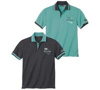 ATLAS FOR MEN - Lot de 2 Polos - Manches Courtes - Confort et Style - Disponible en Grandes Tailles du M au 5XL
