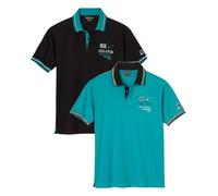 ATLAS FOR MEN - Lot de 2 Polos - Manches Courtes - Confort et Style - Disponible en Grandes Tailles du M au 5XL