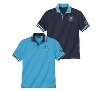 ATLAS FOR MEN Lot de 2 Polos Piqués Island Cup 3XL
