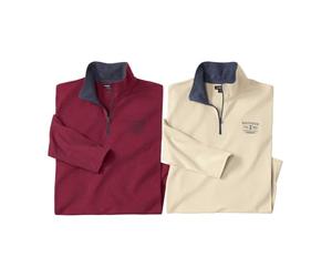 ATLAS FOR MEN - Lot de 2 sous-Pulls Zippés Outdoor - 3XL