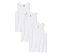 ATLAS FOR MEN - Lot de 3 Débardeurs Homme Coton Blanc - Confort Absolu - Idéal Seul, Sport ou sous Chemise - Disponible en Grandes Tailles du M au 5XL
