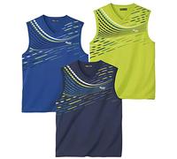 ATLAS FOR MEN - Lot de 3 Débardeurs Homme - Tee-Shirts sans Manches - Disponible en Grandes Tailles du M au 5XL