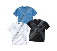 ATLAS FOR MEN - Lot de 3 Tee-Shirts Imprimés Sport X-Trem - 5XL