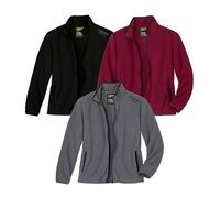ATLAS FOR MEN - Lot de 3 Vestes Micropolaires - L
