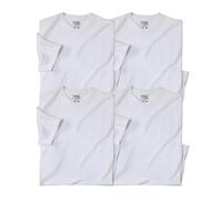 ATLAS FOR MEN Lot de 4 T-Shirts Homme Coton - Noir/Blanc - T-Shirts à Manches Courtes, Grand Taille jusqu'à 5XL