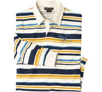 Atlas For Men - Maillot de Rugby pour Homme AF2390 (XL) (Ecru/Bleu/Ocre)