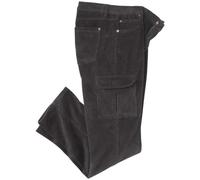 ATLAS FOR MEN - Pantalon Cargo en Velours Côtelé Anthracite - 38