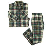ATLAS FOR MEN - Pyjama Flanelle Homme Long Coton - Ensemble Classique à Carreaux - Vêtements de Nuit - Chaud et Confortable - Disponible en Grandes Tailles